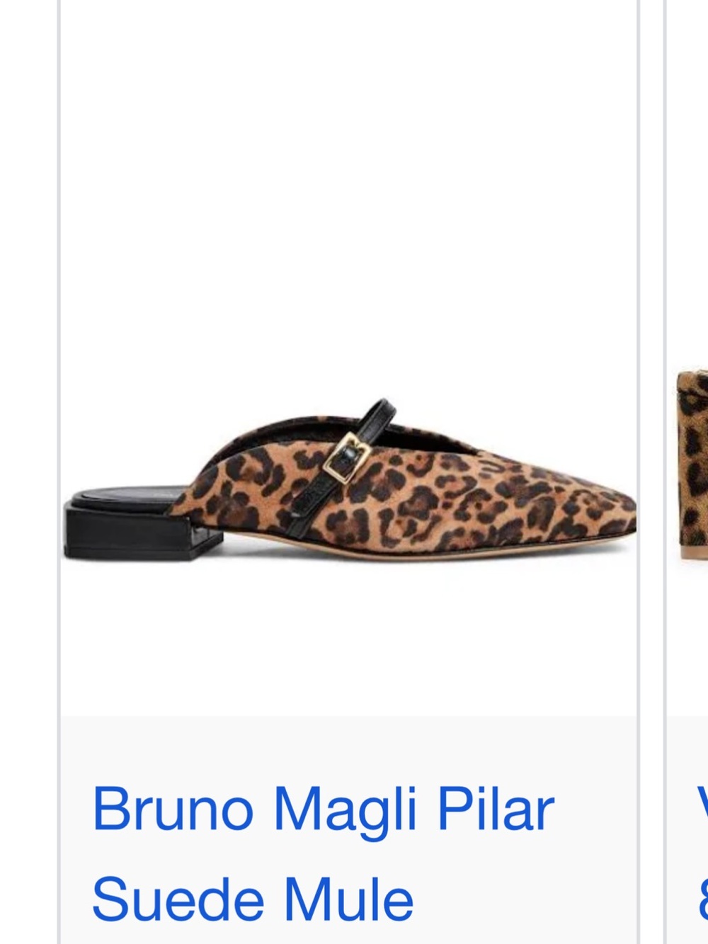Bruno Magli Pilar mules in leopard suede